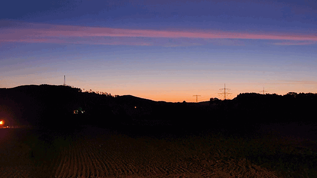 © Jens Nolewaika Lang via WetterMelder Deutschland Kur vor Sonnenaufgang in Kirschau in Bautzen