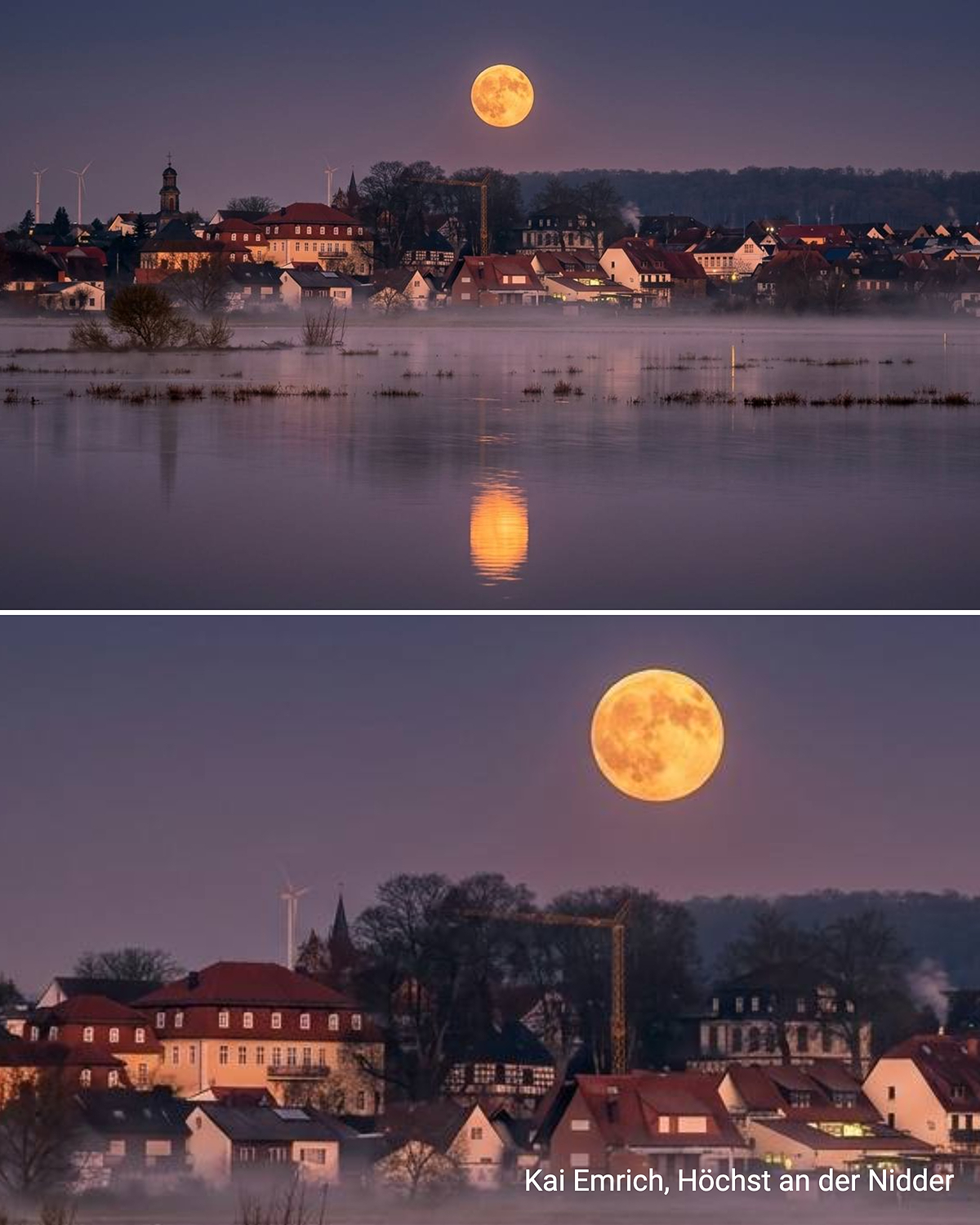 Er steht der Sonne fast genau gegenüber und erhebt sich daher sobald die Sonne untergeht über den abendlichen Osthorizont