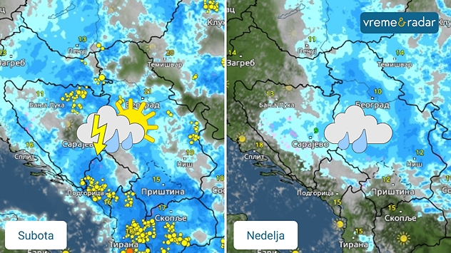 Kiša i pljuskovi za vikend