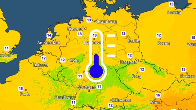 TemperaturRadar Tiefswerte Mittwoch