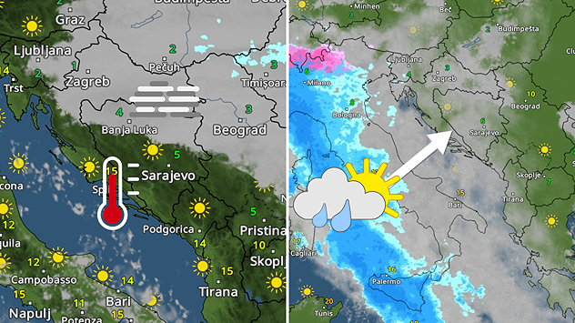 Viši predjeli sunčaniji i topliji