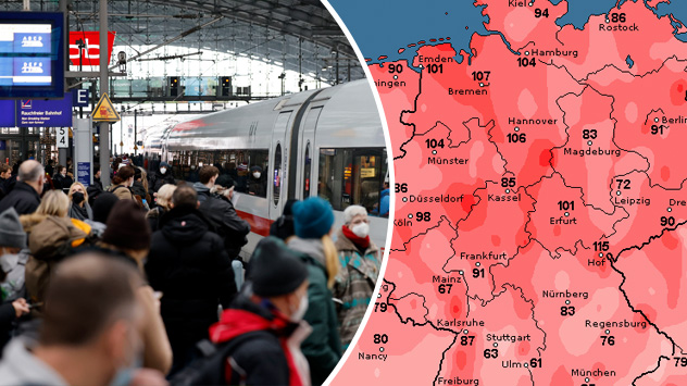 Aufgrund von Sturmschäden kommt es zu Verspätungen und Zugausfällen im Bahnverkehr.