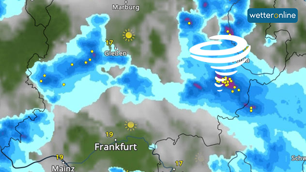 Am Mittwoch entstand nördlich von Steinau in Hessen ein Tornado.