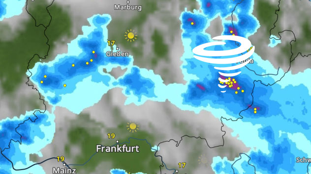 Am Mittwoch entstand nördlich von Steinau in Hessen ein Tornado.