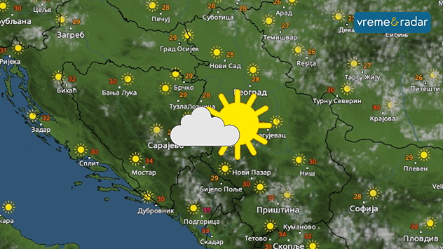 Pretežno suvo i sunčano