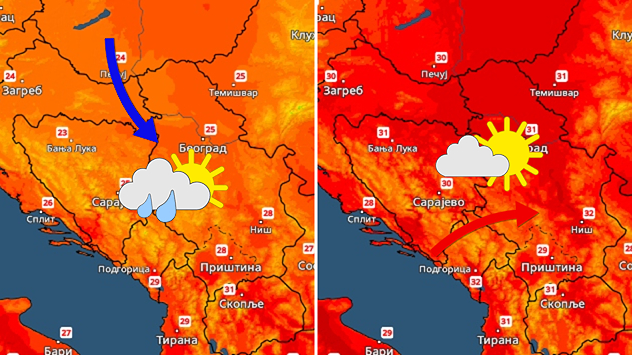 Vreme i temperatura narednih dana