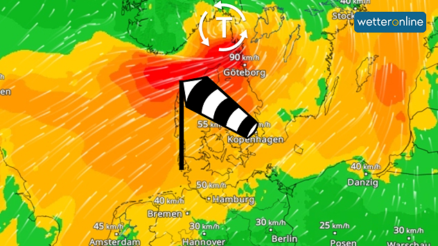 Im Nordseeumfeld fängt die Woche recht windig an.
