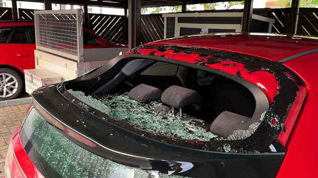 Enorme Hagelschäden im Landkreis Böblingen