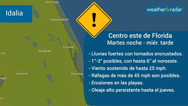 Amenazas para el centro este de Florida por Idalia.
