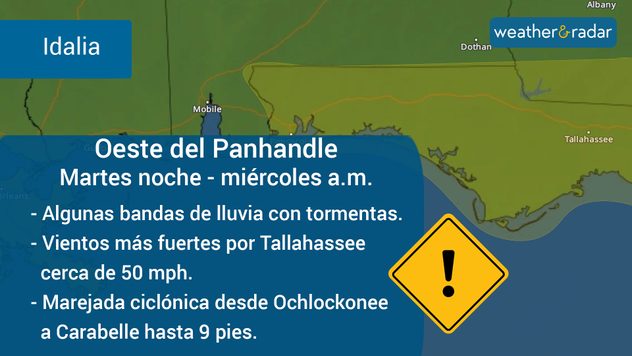 Amenazas para el Panhandle de Florida por Idalia.