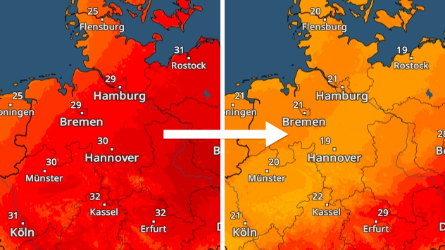 Temperatursturz im Norden
