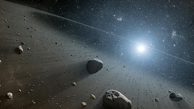 Im Asteroidengürtel sind abertausende von Felsbrocken unterwegs