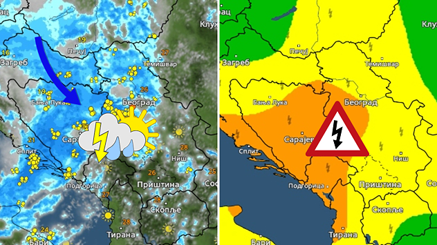 Vrlo nestabilno vreme u sredu