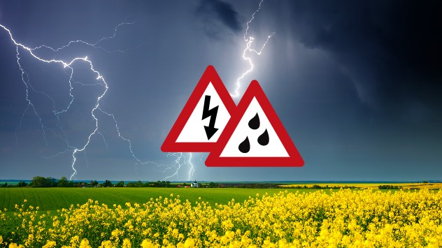 Orage et foudre dans le ciel