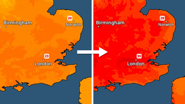 Sommerwärme in London