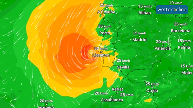 Sturm bei Portugal