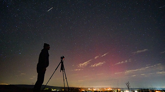 © Torsten Brehme Auch im Harz konnte ein schwaches Polarlicht beobachtet werden.