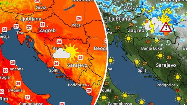 Sunčani intervali, pljuskovi se vraćaju