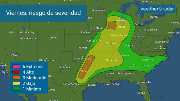 Friday's severe risk
