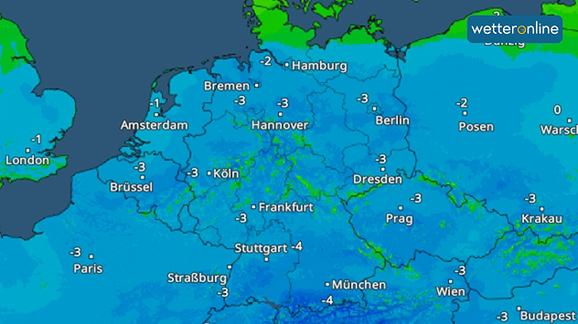 TemperaturRadar Samstag früh