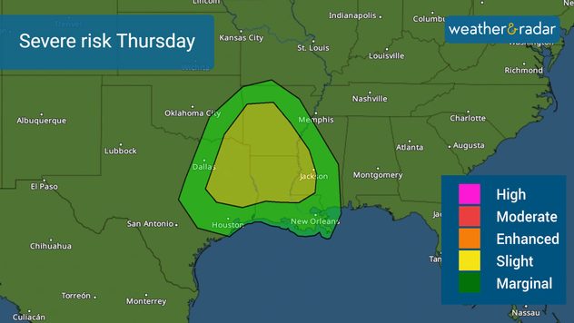 Thursday's severe risk