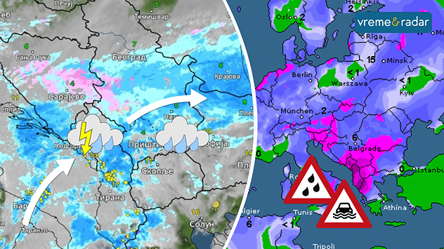 Obilna kiša u Srbiji i Crnoj Gori