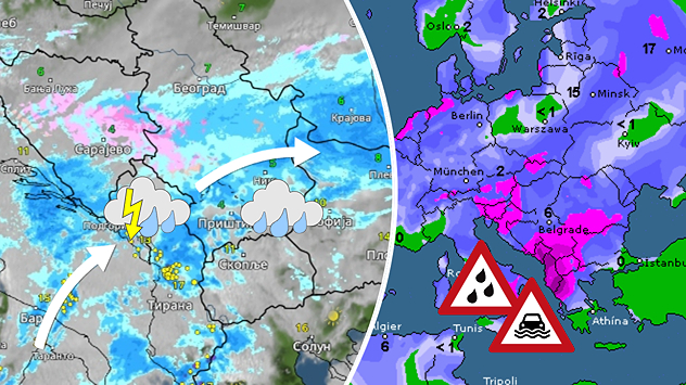 Obilna kiša u Srbiji i Crnoj Gori
