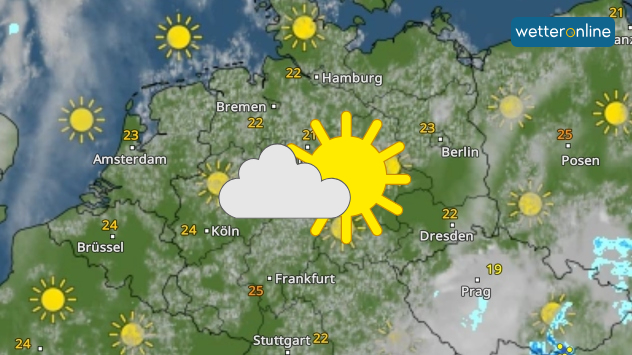 WetterRadar von Deutschland für Montagnachmittag