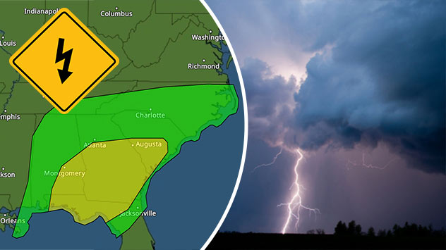 Heavy rain and storms for the South Monday, severe weather is possible ...
