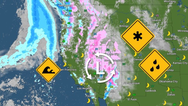 An active pattern brininging rain and snow continues for West Coast ...