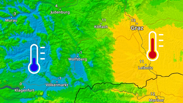 Mit Föhn sehr mild - Temperaturen ganz unterschiedlich