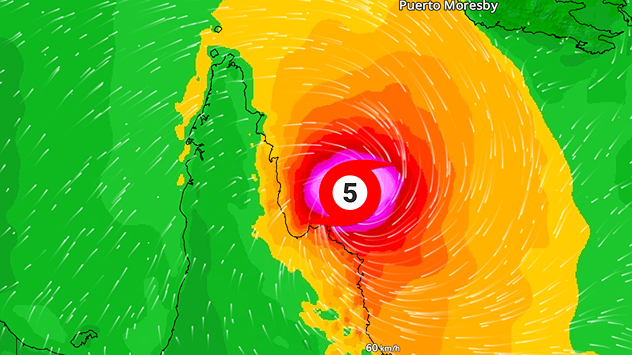 Frente a la costa noreste de Australia se está formando una peligrosa tormenta tropical: NARELLE se ha intensificado hasta convertirse en un ciclón de categoría 5, la más alta, y se dirige hacia Queensland