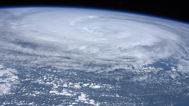 Hurricane view from satellite.