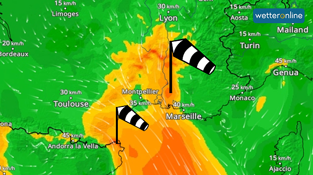 WindRadar Südfrankreich