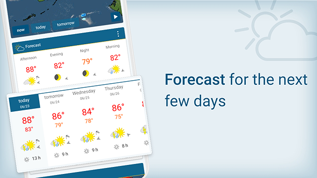 Discover the app: Next days forecast