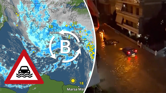 Varias zonas de grecia en emergencia tras las abundantes precipitaciones.