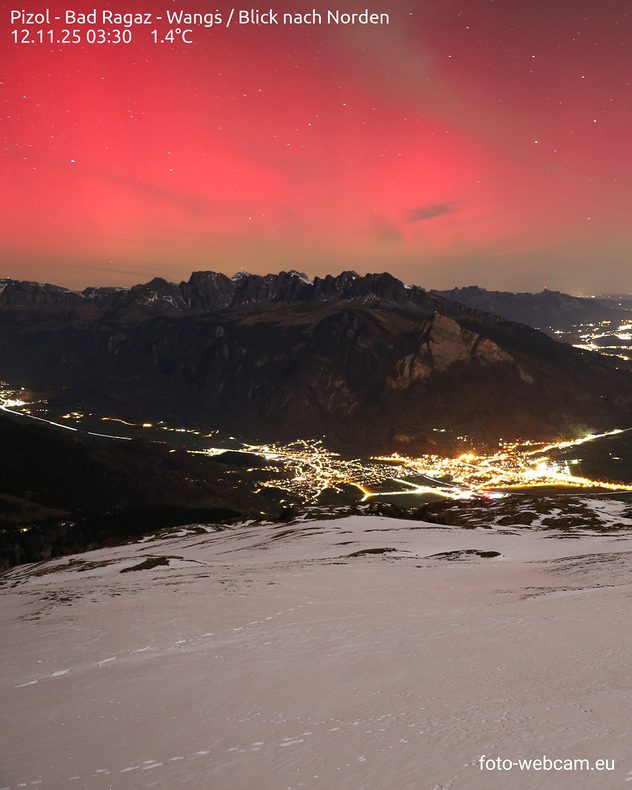Northern lights in Switzerland