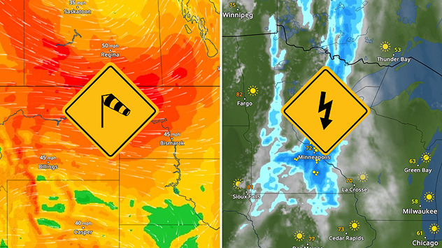 Plains winds and storms