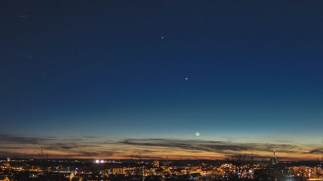 Jupiter Venus Mond
