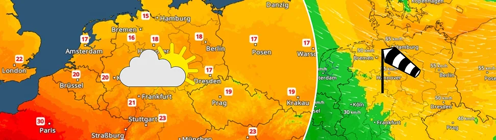 Im Nordosten startet die Woche noch windig und nur im Südwesten schon sommerlich warm.