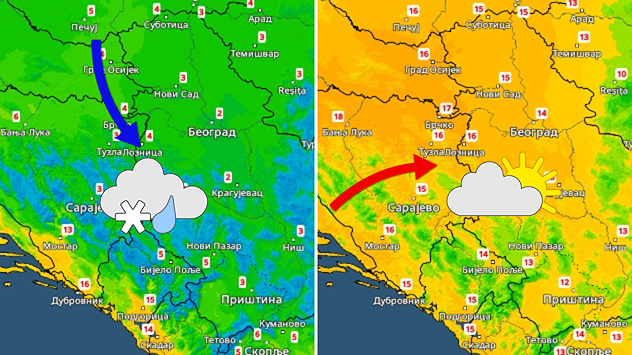 Zahlađenje, pa otopljenje