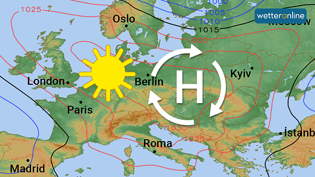 Wetterlage nächste Woche: Hoch legt sich über Mitteleuropa
