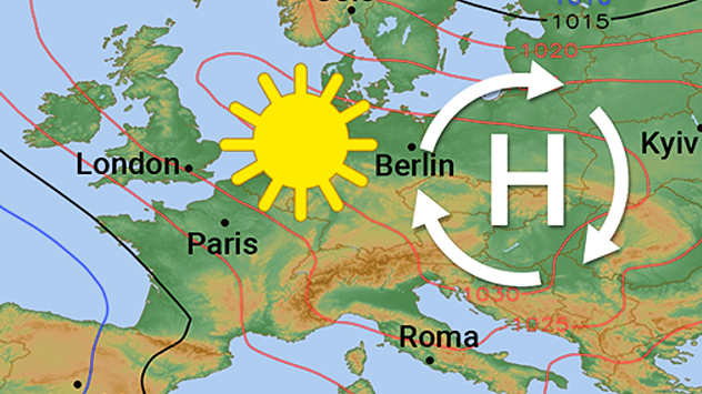 Schönwetterhoch über Europa