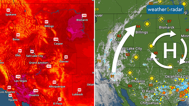 Follow the clouds to know where the high pressure has settled in.