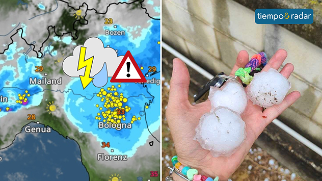 Fuertes tormentas azotaron el norte de Italia este pasado miércoles. Las llamadas supercélulas recorrieron una amplia franja del país, desde el Piamonte hasta Friuli-Venecia Julia, pasando por Emilia-Romaña.