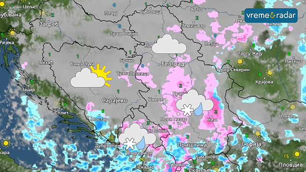 Slabe padavine u nedelju