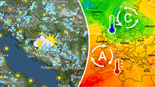 Ponegdje pljuskovi. Nema jačih vrućina?