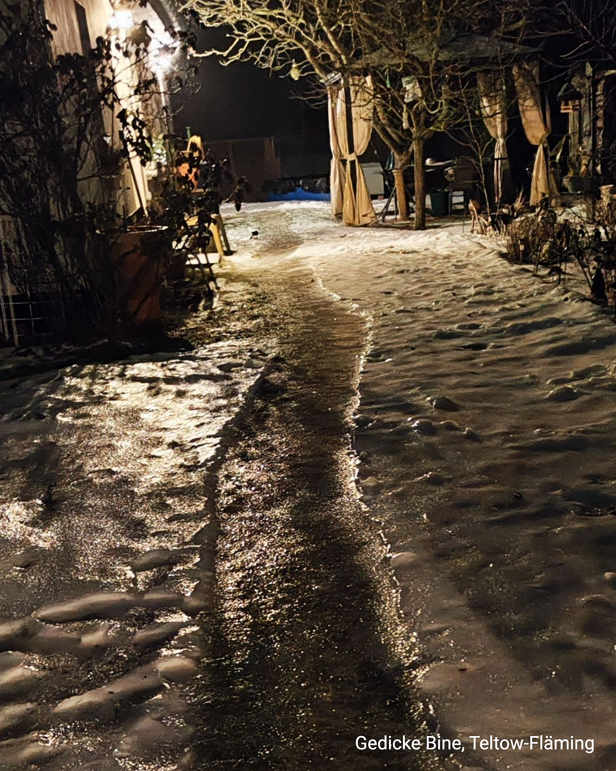 Vereiste Straße in Teltow-Fläming