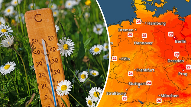 Besonders im dicht bebauten Berlin könnte am Sonntag knapp die 30-Grad-Marke erreicht werden.
