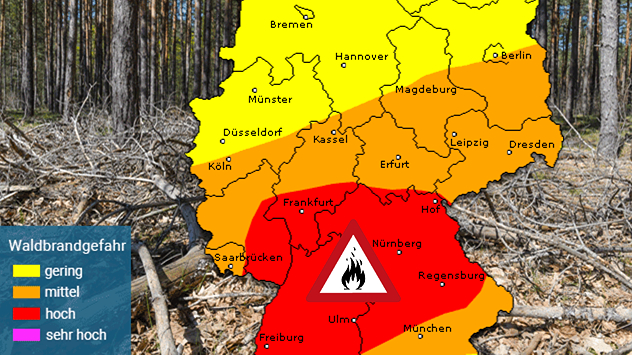 Erhöhte Waldbrandgefahr im Süden